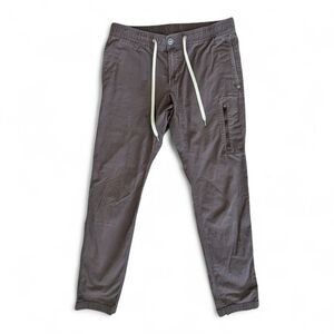 Vuori Mens Ripstop Pants Brown Cotton Stretch Size M Climber Hiking Outdoor V412